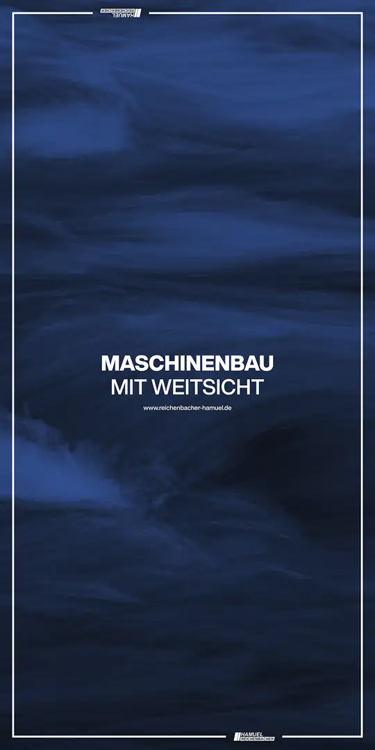 Entwurf eines Handtuchs mit Freizeitmotiv und Claim »Maschinenbau mit Weitsicht«