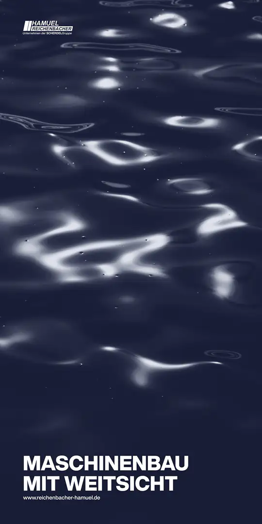 Entwurf eines Handtuchs mit Freizeitmotiv und Claim »Maschinenbau mit Weitsicht«